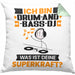 Drum-and-Bass-DJ Kissen mit Füllung 40x40 Geschenk für Drum-and-Bass-DJ Geburtstag Lustiger Spruch Was Ist Deine Superkraft (Grau) Grün Trendation