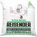 Reisender Geschenk Kissen mit Füllung 40x40 Ich Bin Reisender Aber Sag Doch Einfach Superheld Lustige Geschenkdiee für Reisender (Grau) Grün Trendation