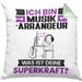 Musikarrangeur Kissen mit Füllung 40x40 Geschenk für Musikarrangeur Geburtstag Lustiger Spruch Was Ist Deine Superkraft (Grau) Grün Trendation