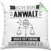 Anwalt Kissen mit Füllung 40x40 Geschenk für Anwalt Geburtstag Lustiger Spruch Was Ist Deine Superkraft (Grau) Grün Trendation
