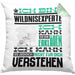 Wildnisexperte Geschenk Kaffee-Kissen mit Füllung 40x40 Geschenkidee für Wildnisexperte Ich Bin Wildnisexperte Ich Kann Es Dir Erklären Jedoch Nicht Für Dich Verstehen Spruch Lustig (Grau) Grün Trendation