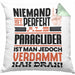 Paraglider Geschenk Kissen mit Füllung 40x40 Lustige Geschenkidee für Paraglider Geburtstag Niemand Ist Perfekt Aber Als Paraglider Ist Man Nah Dran (Grau) Grün Trendation