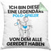 Polo-Spieler Geschenk Kissen mit Füllung 40x40 Lustige Geschenkidee Geburtstag für Polo-Spieler Ich Bin Dieser Legendäre Polo-Spieler Von Dem Alle Geredet Haben (Grau) Grün Trendation