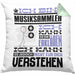 Musiksammler Geschenk Kissen mit Füllung 40x40 Lustige Geschenkdiee für einen Musiksammler Geburtstag Ich Bin Musiksammler Ich Kann Es Dir Erklären Aber Nicht Für Dich Verstehen (Grau) Grün Trendation