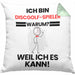 Discgolf-Spieler Geschenk Kissen mit Füllung 40x40 Lustiger Spruch Ich Bin Discgolf-Spieler Warum Weil Ich Es Kann Geschenkidee Bester Discgolf-Spieler Geburtstag (Grau) Grün Trendation