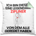 Zipliner Geschenk Kissen mit Füllung 40x40 Lustige Geschenkidee Geburtstag für Zipliner Ich Bin Dieser Legendäre Zipliner Von Dem Alle Geredet Haben (Grau) Grün Trendation