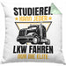 LKW Fahrer Geschenk Kissen mit Füllung 40x40 Lastkraftwagen-Fahrer Geschenkidee Lustiger Spruch Studieren Kann Jeder LKW Fahren Nur Die ELite (Grau) Grün Trendation