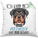 Rottweiler Besitzer Kissen mit Füllung 40x40 Geschenk Lustiger Spruch Geschenkidee Ich Kann Nicht Mein Rottweiler Hat Nein Gesagt (Grau) Grün Trendation