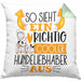 Hundeliebhaber Kissen mit Füllung 40x40 So Sieht Ein Richtig Cooler Hundeliebhaber Aus Geschenk Lustiger Spruch Geschenkidee (Grau) Grün Trendation