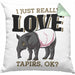 Lustige Tapir Kissen mit Füllung 40x40 Geschenk Tapir Liebhaber (Grau) Grün Trendation