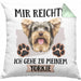 Yorkie Besitzer Kissen mit Füllung 40x40 Geschenk Lustiger Spruch Geschenkidee Mir Reichts Ich Geh Zu Meinem Yorkie (Grau) Grün Trendation