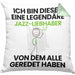 Jazz-Liebhaber Geschenk Kissen mit Füllung 40x40 Lustige Geschenkidee Geburtstag für Jazz-Liebhaber Ich Bin Dieser Legendäre Jazz-Liebhaber Von Dem Alle Geredet Haben (Grau) Grün Trendation