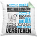 Musikarrangeur Geschenk Kissen mit Füllung 40x40 Geschenkidee für Musikarrangeur Geburtstag Lustig Ich Bin Musikarrangeur Ich Kann Es Dir Erklären Aber Nicht Für Dich Verstehen (Grau) Grün Trendation