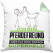 Pferdefreund Geschenk Kissen mit Füllung 40x40 Ich Bin Pferdefreund Aber Sag Doch Einfach Superheld Lustige Geschenkdiee für Pferdefreund (Grau) Grün Trendation