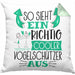 Vogelschützer Kissen mit Füllung 40x40 So Sieht Ein Richtig Cooler Vogelschützer Aus Geschenk Lustiger Spruch Geschenkidee (Grau) Grün Trendation