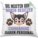 Chihuahua Besitzer Kissen mit Füllung 40x40 Geschenk Lustiger Spruch Geschenkidee Besitzerin Chihuahua Haben Personal (Grau) Grün Trendation