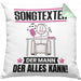 Songtexter Kissen mit Füllung 40x40 Geschenk für Songtexter Der Mann Der Alles Kann Geschenkidee zum Geburtstag (Grau) Grün Trendation
