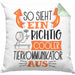 Tierkommunikator Kissen mit Füllung 40x40 So Sieht Ein Richtig Cooler Tierkommunikator Aus Geschenk Lustiger Spruch Geschenkidee (Grau) Grün Trendation
