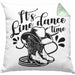 Lustige Kissen mit Füllung 40x40 "It's Line Dance Time" Geschenk Line Dance Fans (Grau) Grün Trendation