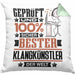 Klangkünstler Geschenk Lustiger Spruch für Klangkünstler Geschenkidee Bester Klangkünstler Der WeltKissen mit Füllung 40x40 (Grau) Grün Trendation