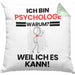 Psychologe Geschenk Kissen mit Füllung 40x40 Lustiger Spruch Ich Bin Psychologe Warum Weil Ich Es Kann Geschenkidee Bester Psychologe Geburtstag (Grau) Grün Trendation