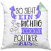 Politiker Kissen mit Füllung 40x40 Geschenk So Sieht Ein RIchtig Cooler Politiker Aus Geschenkidee Lustiger Spruch Geburtstag (Grau) Grün Trendation