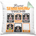 Berner Sennen Besitzer Kissen mit Füllung 40x40 Geschenk Lustiger Spruch Geschenkidee Berner Sennen Tricks Bleib (Grau) Grün Trendation