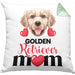Golden Retriever Besitzer Mom Mama Kissen mit Füllung 40x40 Geschenk Lustiger Spruch Geschenkidee Golden Retriever Besitzerin (Grau) Grün Trendation