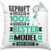 Model Geschenk Lustiger Spruch für Model Geschenkidee Bester Model Der WeltKissen mit Füllung 40x40 (Grau) Grün Trendation