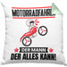 Motorradfahrer Kissen mit Füllung 40x40 Geschenk für Motorradfahrer Der Mann Der Alles Kann Geschenkidee zum Geburtstag (Grau) Grün Trendation