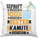 Kanute Geschenk Lustiger Spruch für Kanute Geschenkidee Bester Kanute Der WeltKissen mit Füllung 40x40 (Grau) Grün Trendation