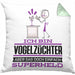 Vogelzüchter Geschenk Kissen mit Füllung 40x40 Ich Bin Vogelzüchter Aber Sag Doch Einfach Superheld Lustige Geschenkdiee für Vogelzüchter (Grau) Grün Trendation