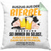 Auszug Bierbel Bier-Liebhaber Geschenkidee Kissen mit Füllung 40x40 Männer Geschenkidee Saufen (Grau) Grün Trendation