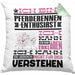 Pferderennen-Enthusiast Geschenk Kaffee-Kissen mit Füllung 40x40 Geschenkidee für Pferderennen-Enthusiast Ich Bin Pferderennen-Enthusiast Ich Kann Es Dir Erklären Jedoch Nicht Für Dich Verstehen Spruch Lustig (Grau) Grün Trendation