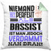 Bassist Geschenk Kissen mit Füllung 40x40 Lustige Geschenkidee für Bassist Geburtstag Niemand Ist Perfekt Aber Als Bassist Ist Man Nah Dran (Grau) Grün Trendation