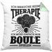 Boule Kissen mit Füllung 40x40 Geschenk Boule-Spieler Geschenkidee Spruch Ich Brauche Keine Therapie Ich Muss Nur Boule Spielen (Grau) Grün Trendation