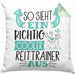 Reittrainer Kissen mit Füllung 40x40 So Sieht Ein Richtig Cooler Reittrainer Aus Geschenk Lustiger Spruch Geschenkidee (Grau) Grün Trendation
