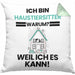 Haustiersitter Geschenk Kissen mit Füllung 40x40 Lustiger Spruch Ich Bin Haustiersitter Warum Weil Ich Es Kann Geschenkidee Bester Haustiersitter Geburtstag (Grau) Grün Trendation