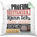 Bachelor Master Prüfung Bestanden Geschenk Kissen mit Füllung 40x40 Studium Prüfung Bestanden Kann Ich Jetzt Weiter Serie Gucken (Grau) Grün Trendation
