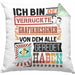 Grafikdesigner Kissen mit Füllung 40x40 Geschenk Spruch Lustig Geschenkidee für Grafikdesigner Geburtstag Ich Bin Der Verrückte Grafikdesigner (Grau) Grün Trendation