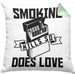 Smoking Kills So Does Love Kissen mit Füllung 40x40 Geschenk (Grau) Grün Trendation