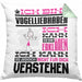 Vogelliebhaber Geschenk Kaffee-Kissen mit Füllung 40x40 Geschenkidee für Vogelliebhaber Ich Bin Vogelliebhaber Ich Kann Es Dir Erklären Jedoch Nicht Für Dich Verstehen Spruch Lustig (Grau) Grün Trendation