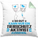 Tierschutzaktivist Geschenk Kissen mit Füllung 40x40 So Gut Kann Nur Ein Tierschutzaktivist Aussehen Geschenkidee (Grau) Grün Trendation
