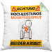Musiktherapeut Kissen mit Füllung 40x40 Geschenk Lustiger Spruch Geschenkidee für Musiktherapeut Achtung Hochleistungs Musiktherapeut Bei Der Arbeit (Grau) Grün Trendation
