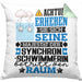 Synchronschwimmerin Geschenk Kissen mit Füllung 40x40 Lustiger Spruch Erheben Sie Sich Der Synchronschwimmerin Betritt den Raum (Grau) Grün Trendation