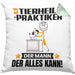 Tierheilpraktiker Kissen mit Füllung 40x40 Geschenk für Tierheilpraktiker Der Mann Der Alles Kann Geschenkidee zum Geburtstag (Grau) Grün Trendation