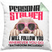 Cocker Spaniel Besitzerin Kissen mit Füllung 40x40 Geschenk Lustiger Spruch Geschenkidee Personal Stalker (Grau) Grün Trendation