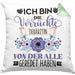 Tierärztin Kissen mit Füllung 40x40 Geschenk Lustiger Spruch Geschenkidee Ich Bin Die Verrückte Tierärztin Von Der Alle Geredet Haben (Grau) Grün Trendation