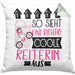 Reiterin Geschenk Kissen mit Füllung 40x40 Lustig Geschenkidee für Reiterin Geburtstag So Sieht Eine Richtig Coole Reiterin Aus Frauen Spruch (Grau) Grün Trendation