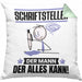 Schriftsteller Kissen mit Füllung 40x40 Geschenk für Schriftsteller Der Mann Der Alles Kann Geschenkidee zum Geburtstag (Grau) Grün Trendation